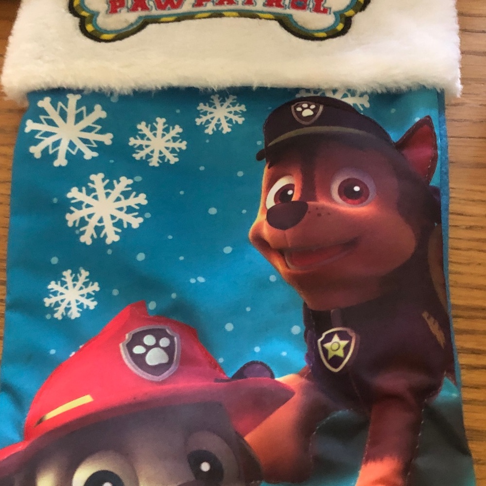 Paw Patrol Blue & Red Character Holiday Stocking